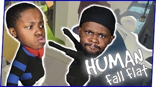 STUCK HERE FOREVER WITH MY ANNOYING LITTLE BROTHER!! - Human Fall Flat Gameplay Ep.9