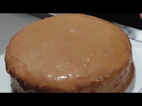 Chiffon Cake with Dulce de Leche toppings#simplebirthdaycake