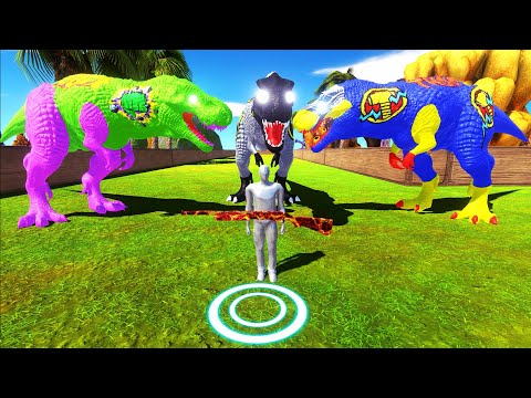 DEATH RUN JUNGLE vs BATMAN T-REX TEAM - Animal Revolt Battle Simulator