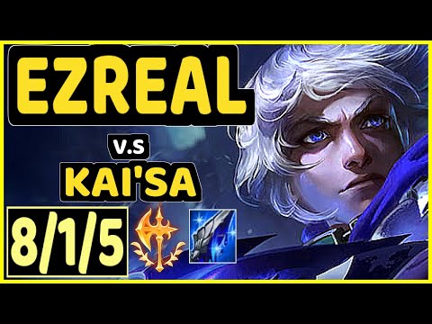 JUZINHO (EZREAL) vs KAI'SA - 8/1/5 KDA BOTTOM ADC GAMEPLAY - BR Ranked GRANDMASTER