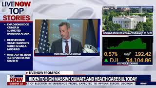 Biden to sign Inflation Reduction Act, DOJ not releasing Trump affidavit & more | LiveNOW from FOX