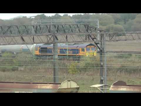 66755'sb Clitheroe Avonmouth LWB Hanson cement tanks on throu road Crewe Bas Hall 24'10'18