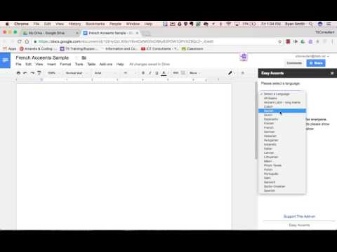 How to easily add accented letters in Google Docs - YouTube