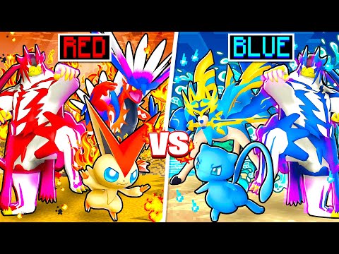 RED Vs BLUE LEGENDARY POKEMON In Minecraft PIXELMON!