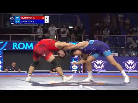 HUNANYAN P. (ARM) VS ABDULOEV M. (TJK) | FS 80 KG | CADET WORLD CHAMPIONSHIP ROMA 2022 |