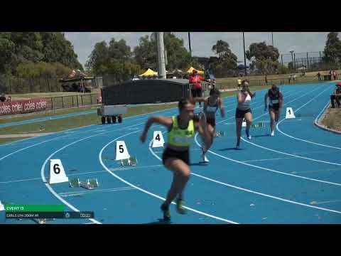 Girls U14 200m Heat 1: 2025/26 State Combined Event Championships