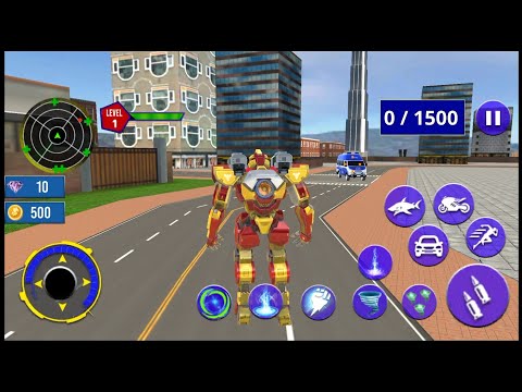 Shark Robot Car Game Bike Game - Android Gameplay