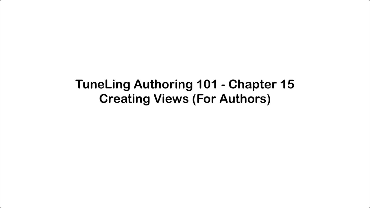 Chapter 15 - Creating Views For Authors Chapter 15 - Creating Views For Authors