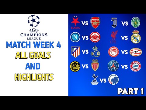 All Champions League Goals | Matchweek 4 (Tuesday - Part 1) | Highlights 2025/26