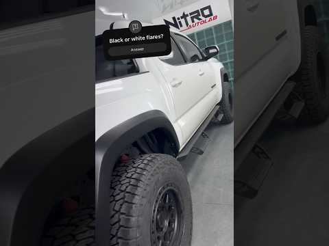 2024 Toyota Tacoma Black Fender Flares #toyotatacoma #trd #tacomatrd #nitroautolab #mtekspraybooths