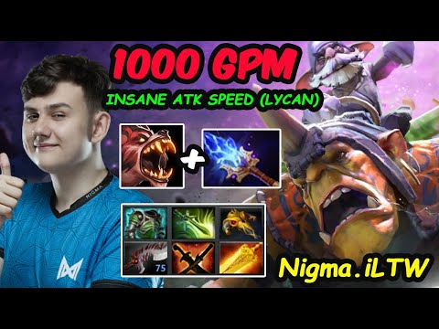 Nigma iLTW Alchemist - 1000 GPM INSANE ATK SPEED Aghanim Lycan Dota 2