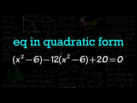 Solving an equation in quadratic form