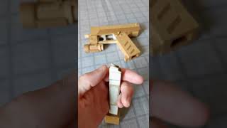 Cardboard gun  semi automatic  DIY  pistol