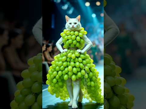 cute cat fruity look #aicat #kitten #trending #viralvideo  #youtubeshorts