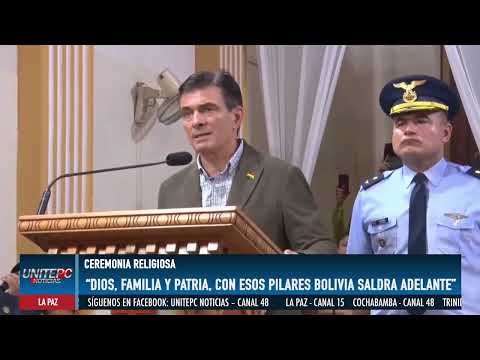 El presidente Rodrigo Paz llega hata cotoca por festividad de la virgen