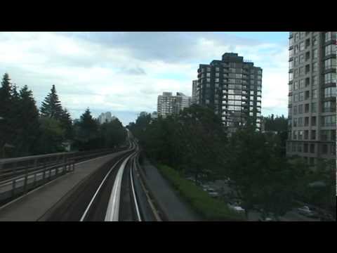 A SkyTrain, Expo Line, automatically operating 2011, heading to King George, Vancouver