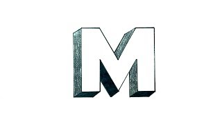 How to Draw the Letter M in 3D