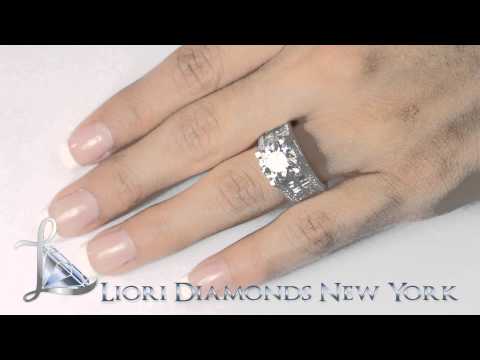 ER-SOLD-102 - 6.33 Carat H-VS2 Certified Natural Round Diamond Engagement Ring 14k White Gold