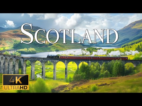 FLYING OVER SCOTLAND (4K Video UHD) - Peaceful Piano Music With Beautiful Nature Film For Relaxation