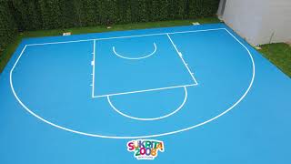 พื้นสนามบาสเกตบอลครึ่งสนาม siam royal view พัทยา ชลบุรี