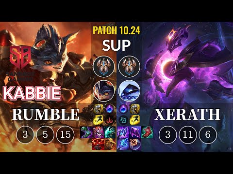 SB Kabbie Rumble vs Xerath Sup - KR Patch 10.24