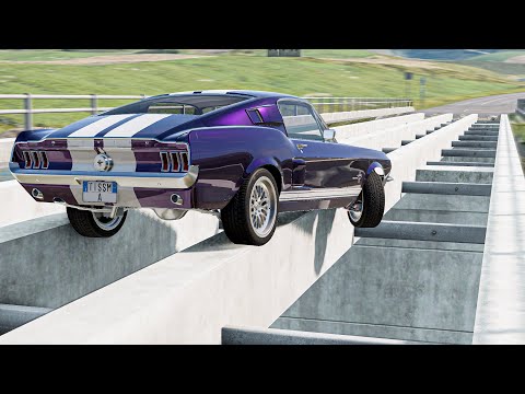 Cars vs Unfinished Bridge – BeamNG.Drive