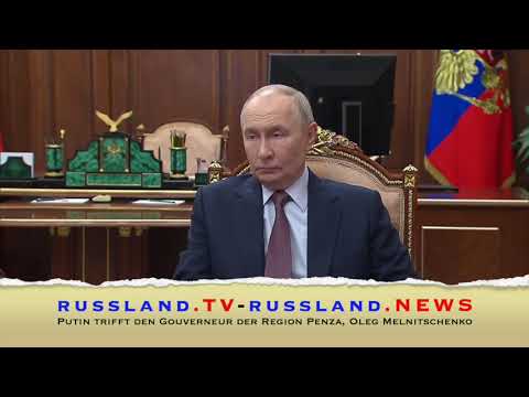 Putin trifft den Gouverneur der Region Penza, Oleg Melnitschenko