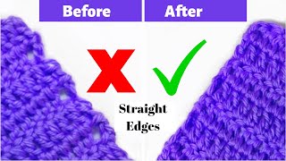 Crochet Straight Edges Double Crochet |Quick Crochet hacks, tips & tricks