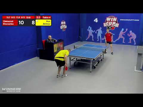 18:30 Хорошко Александр      3-2    Акимов Игорь    стол 4  ЮГ-3  08.07.22