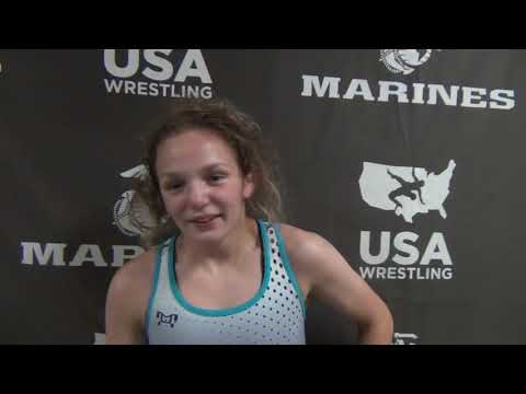 Montana Delawder (PA), 2019 Junior Women's Freestyle National champion at 112 lbs.