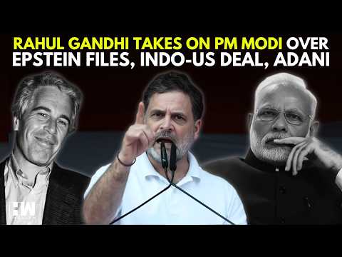 "PM Modi Choked With 2 Grips": Rahul Gandhi Takes On PM Modi Over Epstein Files, Indo-US Deal, Adani