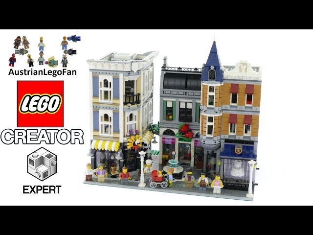 Vídeo relacionado con Vitrina acrílica para Lego 10255, caja expositora a prueba de polvo compatible con Lego Creator Expert Assembly Square, modelo Showcase Gift (fondo A (40 x 30 x 40))