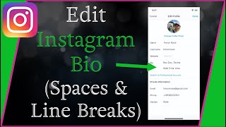 How To Edit Your Instagram Bio - Add Spaces & Line Breaks