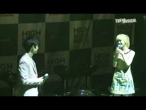130520 FTISLAND Jaejin and AOA Choa @ High School Musical Press Con - Can't Take My Eyes Off of You