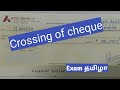 Crossing Of Cheque In Tamil