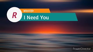 Westlife - I Need You (Karaoke Vers)