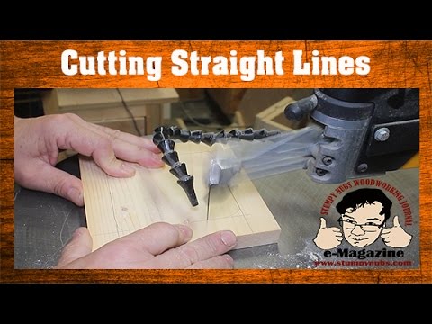 Scroll Saw Lesson #1- How to cut straight lines effectively (Mustache Mike)