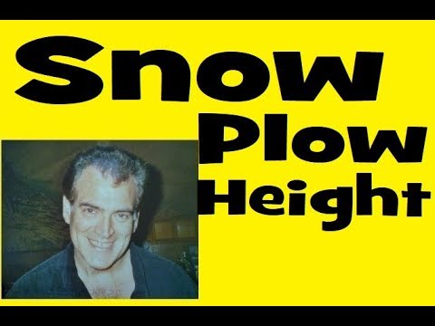Meyer Snow Plow, Adjusting the Plow Height