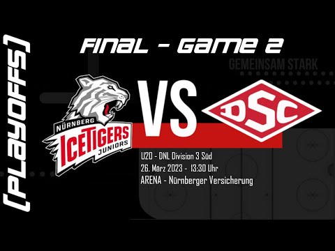26.03.2023 - Live Stream - U20 PLAYOFF - FINAL /Game 2 -  EHC80 Nürnberg vs Deggendorfer SC