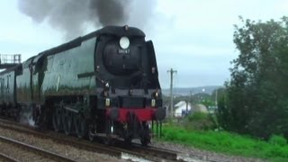 LNER A4 Pacific 4464 and SR Battle of Britain 34067 around Devon 02-09-12