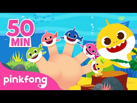 Mix-Família de Dedos Tubarões e mais | +Compilação | Baby Shark | Pinkfong Canções para Crianças