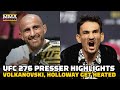 UFC 276 Press Conference Highlights: Alexander Volkanovski, Max Holloway Get Heated | More