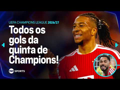 BAYERN DÁ SHOW, MATHEUS CUNHA CRAVA E MAIS! VEJA TODOS OS 23 GOLS DO DIA NA CHAMPIONS (10/09/2026)