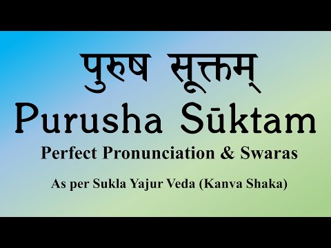 Purusha Suktam | Vedic Chant from Sukla Yajur Veda | Kanva Shaaka | Sri K Suresh