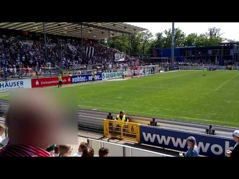 VfR Aalen - Karlsruher SC 2017/2018 4000 Gäste Fans