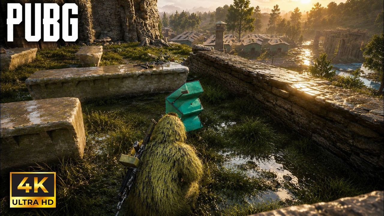 PUBG PC: DEFIENDO RUINAS a solo M249 😎 Estos GRAFICOS al MAXIMO se ven BRUTALES