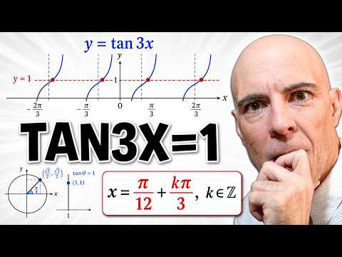 ECUACIÓN TRIGONOMÉTRICA CON FUNCIÓN TANGENTE. tan3x=1 Trigonometría Básica