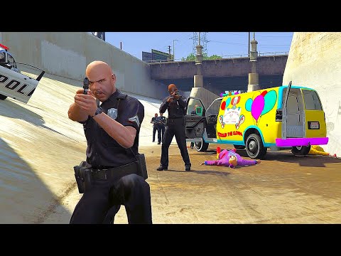 LSPD vs Clowns | GTA 5 NPC Wars 90