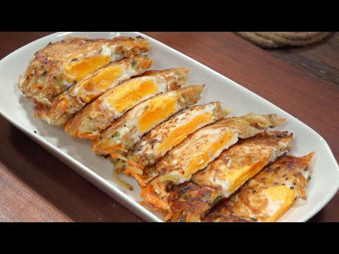 Vegetable Egg Pancake Recipe｜Healthy, Protein-Packed Breakfast That’s Quick, Easy & Delicious