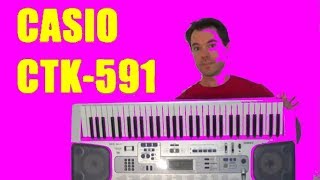 Video thumbnail for Casio CTK-591: A great home keyboard with Mic input by Gearfacts